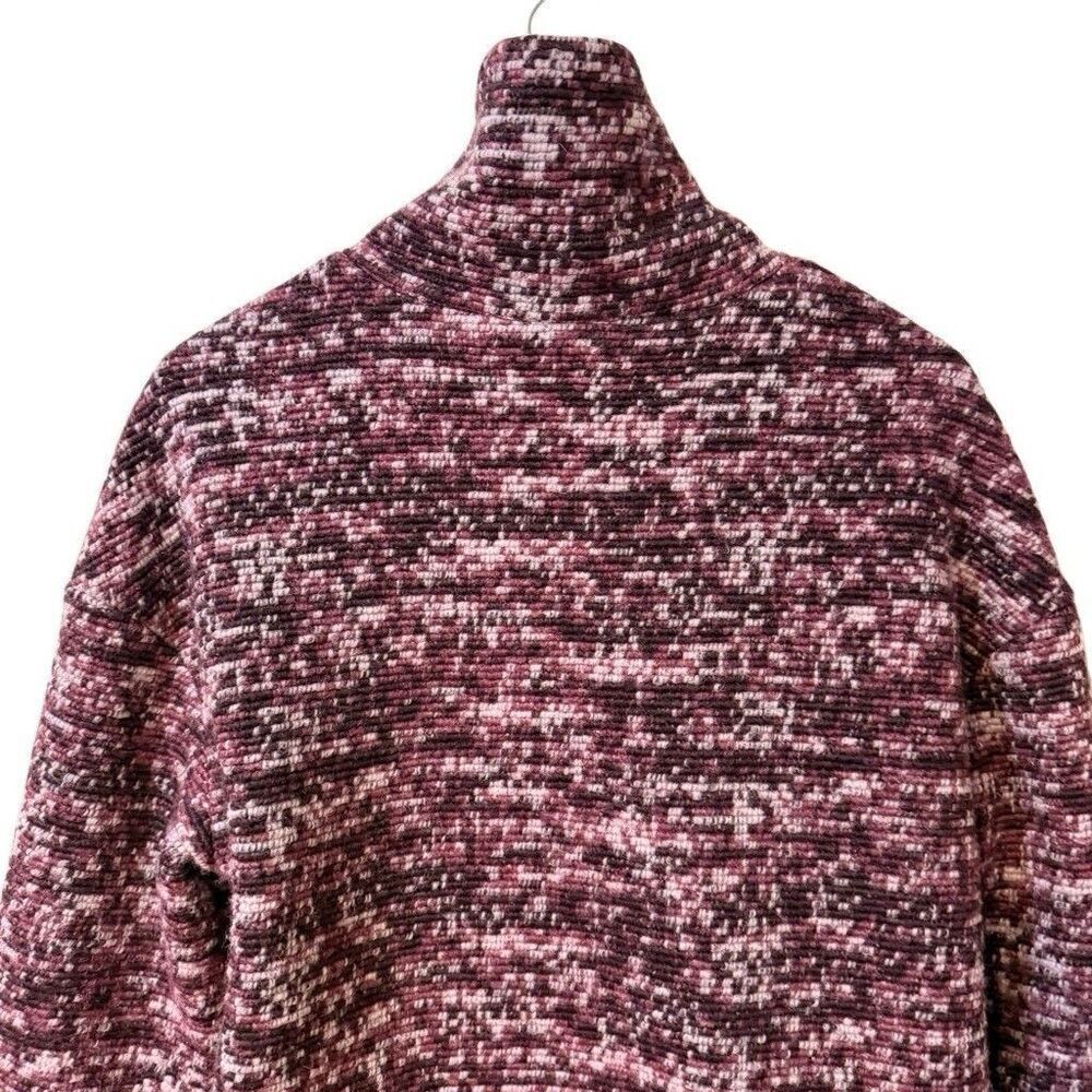 Varley Bailey Half Zip Women's Small Fleece Pullover Speckle Mauve Wool Blend - Picture 4 of 10